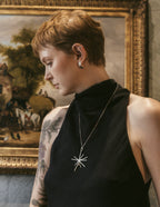 Starburst necklace model photograph