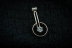 Drop encircled CZ pendant detail photograph