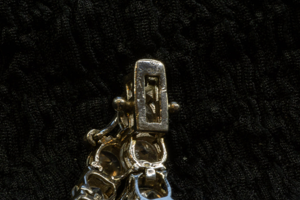 925 CZ tennis bracelet detail photograph