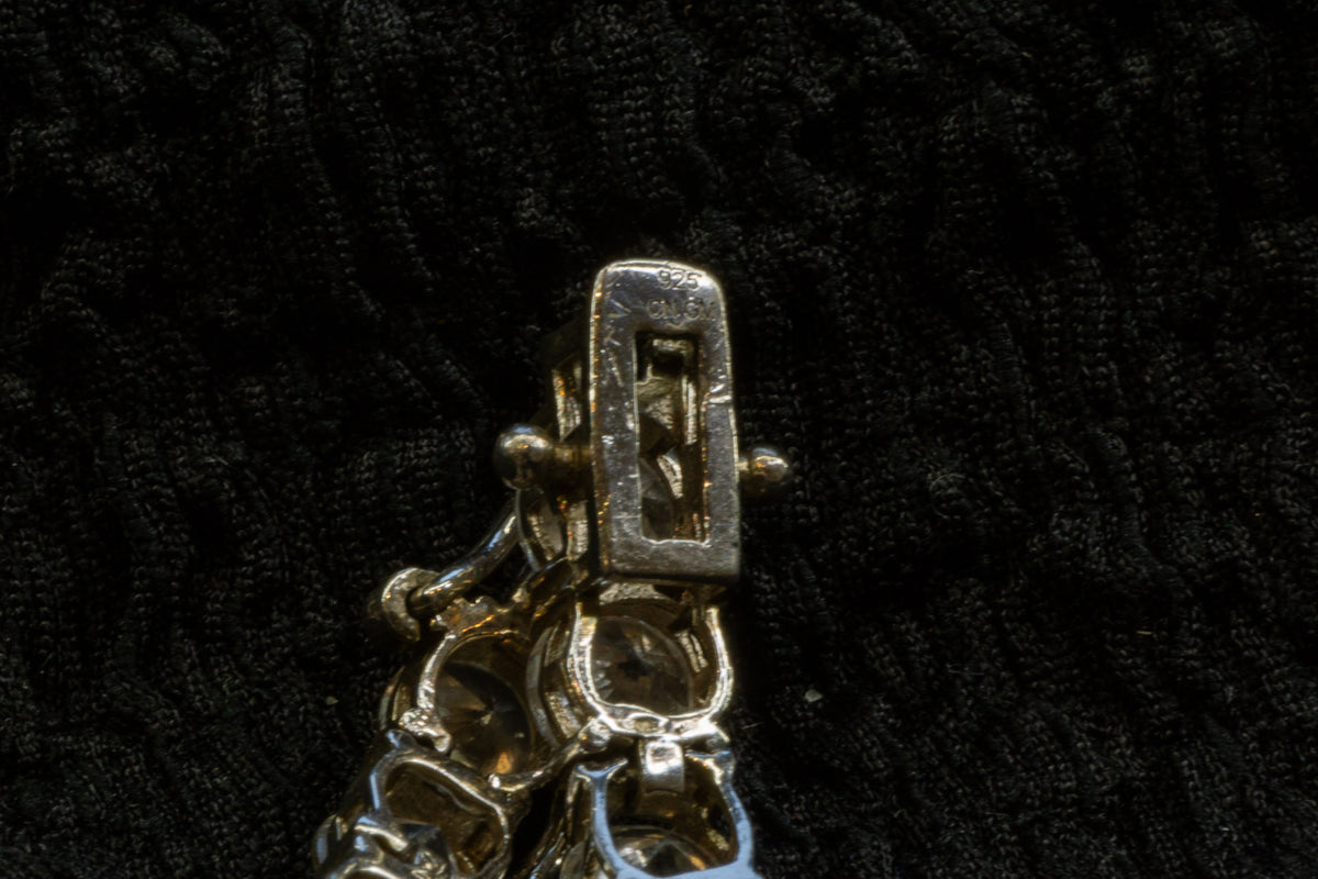 925 CZ tennis bracelet detail photograph