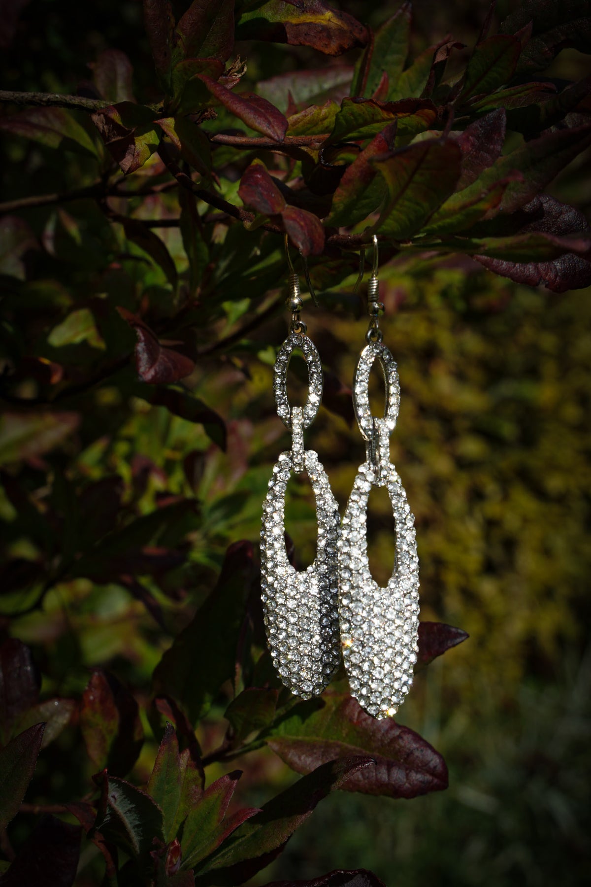 Large CZ dangle earrings